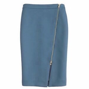 GORGEOUS J.Crew Blue Asymmetrical Zipper Skirt